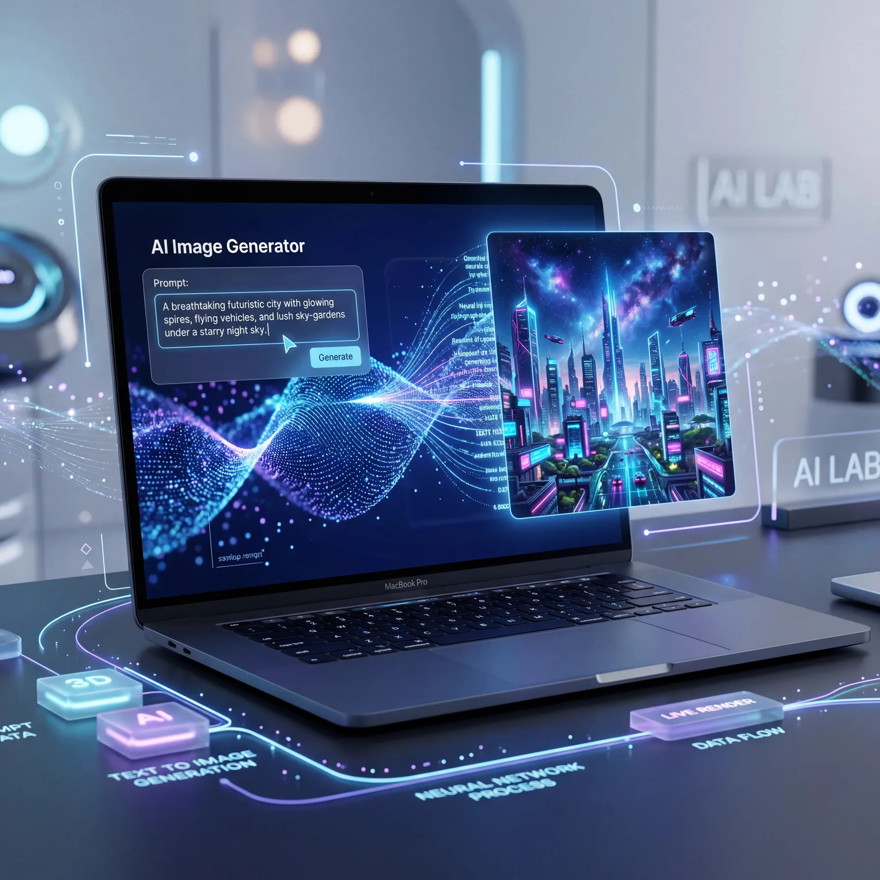 How to create an AI image from text
